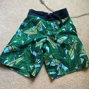 Janie and jack palm print board shorts size 4